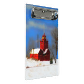 Big Red Lighthouse Malerei - Originelle Kunst Mini Klemmbrett (Schrägansicht)