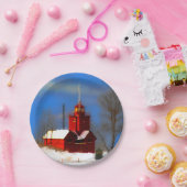 Big Red Lighthouse Malerei - Originelle Kunst Pappteller (Party)