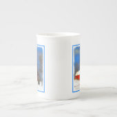 Big Red Lighthouse Malerei - Originelle Kunst Porzellantasse (Vorderseite)