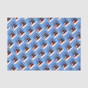 Big Red Lighthouse Malerei - Originelle Kunst Seidenpapier