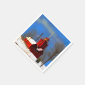 Big Red Lighthouse Malerei - Originelle Kunst Serviette (Ecke)