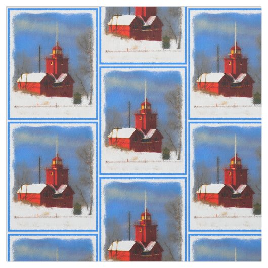 Big Red Lighthouse Malerei - Originelle Kunst Stoff (Muster)