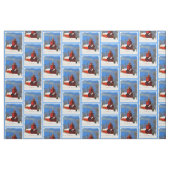 Big Red Lighthouse Malerei - Originelle Kunst Stoff (Fat Quarter (45,7 x 55,9 cm))
