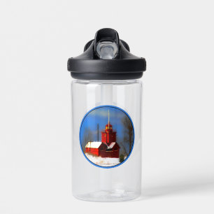 Big Red Lighthouse Malerei - Originelle Kunst Trinkflasche