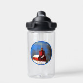 Big Red Lighthouse Malerei - Originelle Kunst Trinkflasche (Rückseite)