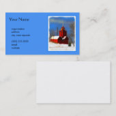 Big Red Lighthouse Malerei - Originelle Kunst Visitenkarte (Vorne/Hinten)