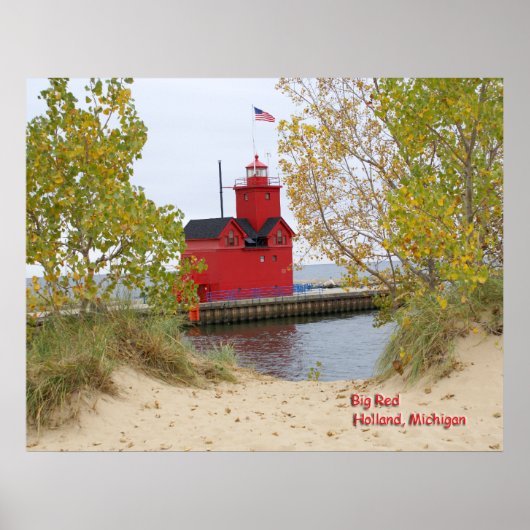 Big Red Lighthouse Poster (Vorne)