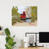 Big Red Lighthouse Poster (Heimbüro)