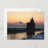 Big Red Lighthouse Postkarte (Vorne/Hinten)