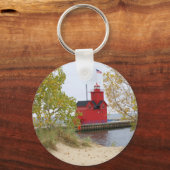 Big Red Lighthouse Schlüsselanhänger (Vorderseite)