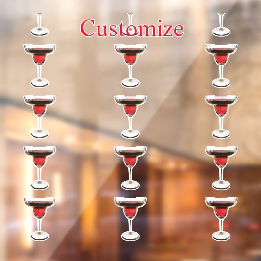 Big Red Margarita Cocktail Drink Thunder_Cove Fensteraufkleber (Blatt 2)