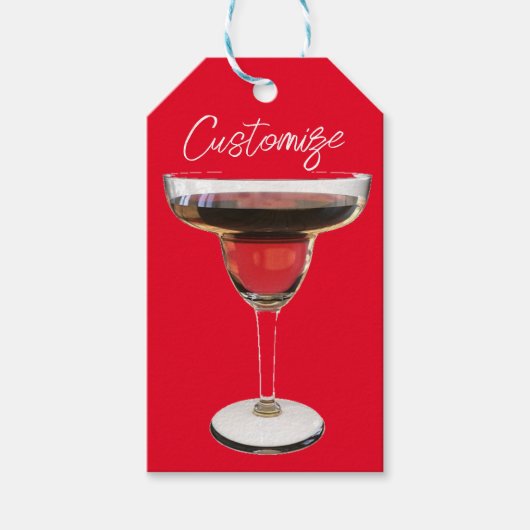 Big Red Margarita Cocktail Drink Thunder_Cove Geschenkanhänger (Vorderseite)