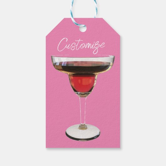 Big Red Margarita Cocktail Drink Thunder_Cove Geschenkanhänger (Rückseite)
