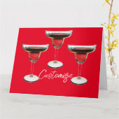 Big Red Margarita Cocktail Drink Thunder_Cove Karte (Gelbe Blume)