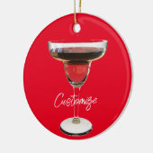 Big Red Margarita Cocktail Drink Thunder_Cove Keramik Ornament (Links)