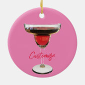 Big Red Margarita Cocktail Drink Thunder_Cove Keramik Ornament (Hinten)