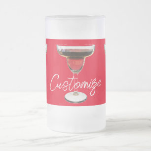 Big Red Margarita Cocktail Drink Thunder_Cove Mattglas Bierglas