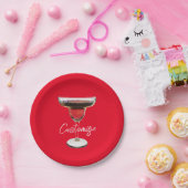 Big Red Margarita Cocktail Drink Thunder_Cove Pappteller (Party)