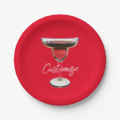 Big Red Margarita Cocktail Drink Thunder_Cove Pappteller (Vorderseite)