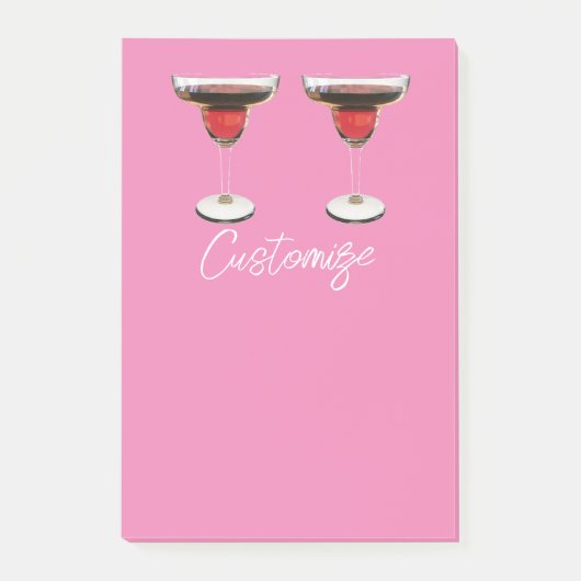 Big Red Margarita Cocktail Drink Thunder_Cove Post-it Klebezettel (Vorderseite)