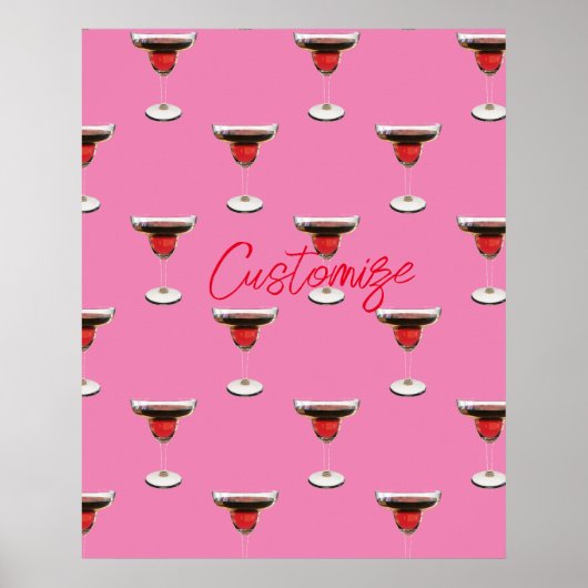 Big Red Margarita Cocktail Drink Thunder_Cove Poster (Vorne)