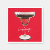 Big Red Margarita Cocktail Drink Thunder_Cove Serviette (Vorderseite)