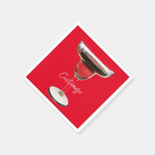 Big Red Margarita Cocktail Drink Thunder_Cove Serviette (Ecke)