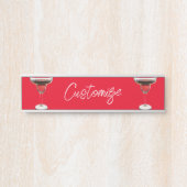 Big Red Margarita Cocktail Drink Thunder_Cove Türschild (Vorderseite )