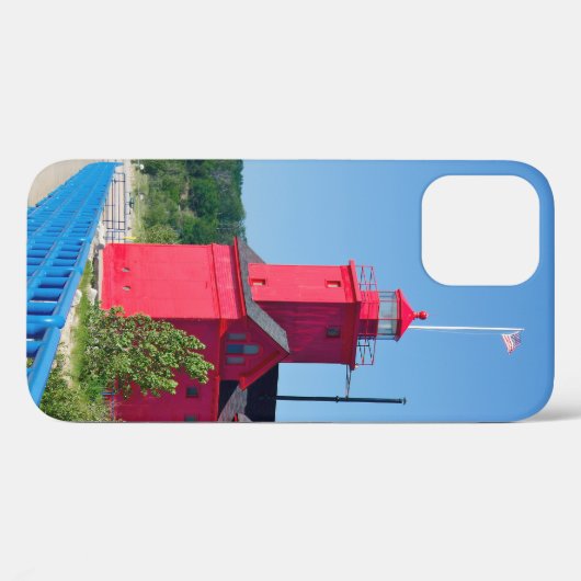 Big Red Michigan Lighthouse Case-Mate iPhone Hülle (Rückseite (Horizontal))