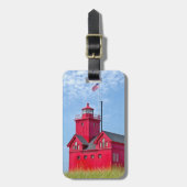 Big Red Michigan Lighthouse Gepäckanhänger (Vorderseite vertikal)