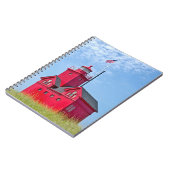 Big Red Michigan Lighthouse Notizblock (Linke Seite)