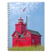 Big Red Michigan Lighthouse Notizblock (Vorderseite)