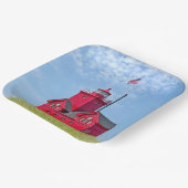 Big Red Michigan Lighthouse Pappteller (Gewinkelt)