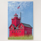 Big Red Michigan Lighthouse Puzzle (Vertikal)