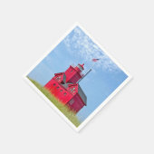 Big Red Michigan Lighthouse Serviette (Ecke)