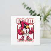 Big Red No 1 Einladung (Stehend Vorderseite)