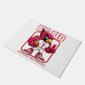 Big Red No 1 Fußmatte (Schrägansicht)