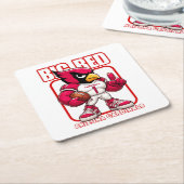 Big Red No 1 Rechteckiger Pappuntersetzer (angewinkelt)
