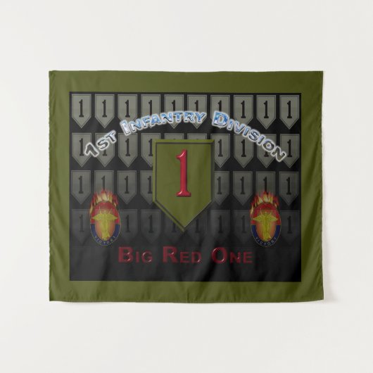 "Big Red One" 1. Infanterie Division Wandteppich (Vorderseite (Horizontal))