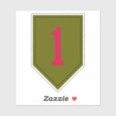 Big Red One Vinyl Cut Aufkleber (Blatt)