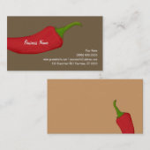 Big Red Pepper Business Card Visitenkarte (Vorne/Hinten)