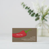 Big Red Pepper Business Card Visitenkarte (Stehend Vorderseite)