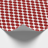 Big Red Polka Dot Muster Geschenkpapier (Ecke)