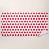 Big Red Polka Dots Handtuch (Vorderseite)