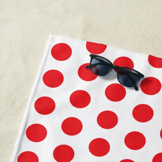 Big Red Polka Dots Handtuch (Beispiel)