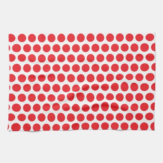 Big Red Polka Dots Handtuch (Horizontal)