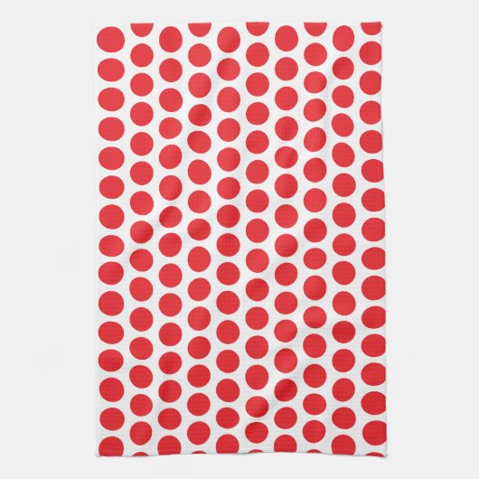 Big Red Polka Dots Handtuch (Vertikal)