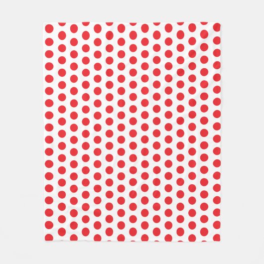 Big Red Polka Dots Handtuch Fleecedecke (Vorderseite)