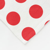 Big Red Polka Dots Handtuch Fleecedecke (Ecke)