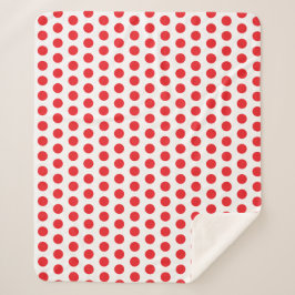 Big Red Polka Dots Handtuch Sherpadecke